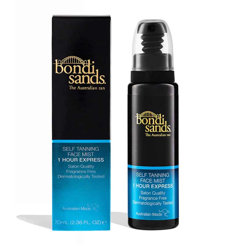 Bondi Sands 1 Hour Express Self Tanning Face Mist - Instant Glow for Face & Neck - Perfect for Pre-Party, Vacation & Special Occasions