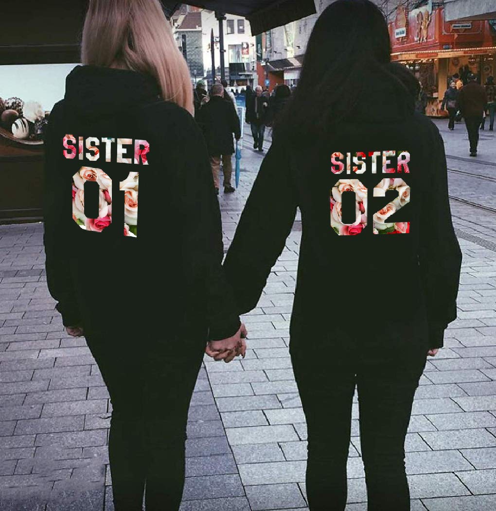 Best Friend Hoodies for Women - Matching BFF Couple Hooded Sweatshirts for Sisters, Teens & Girls | Cute Outfits for Sleepovers, Gifts & Casual Wear