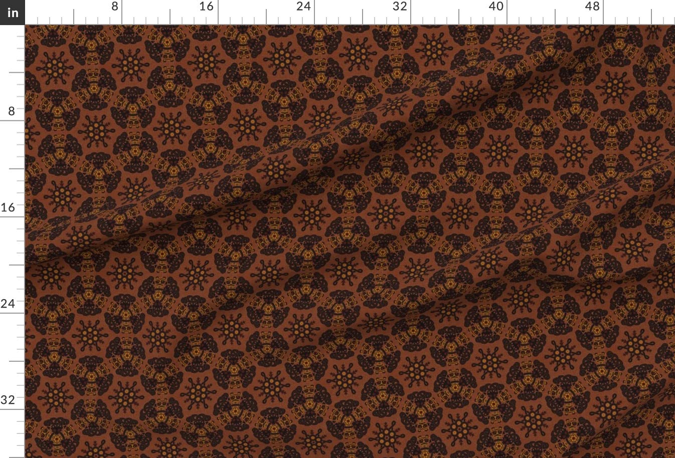 Viking Damask Celtic Scandinavian Gothic Medieval Printed Minky Fabric by The Yard - Soft & Durable for Sewing Baby Blankets, Quilt Backing, Plush Toys & DIY Home Decor Projects