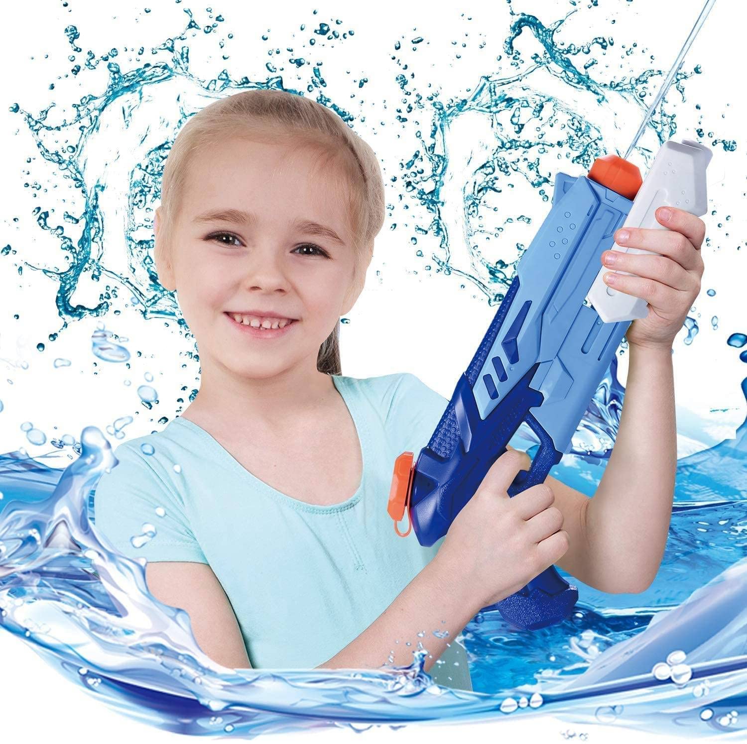 2PCS Kids Water Spray Gun Toy - Summer Fun Pool & Beach Water Game for Outdoor Play and Backyard Parties