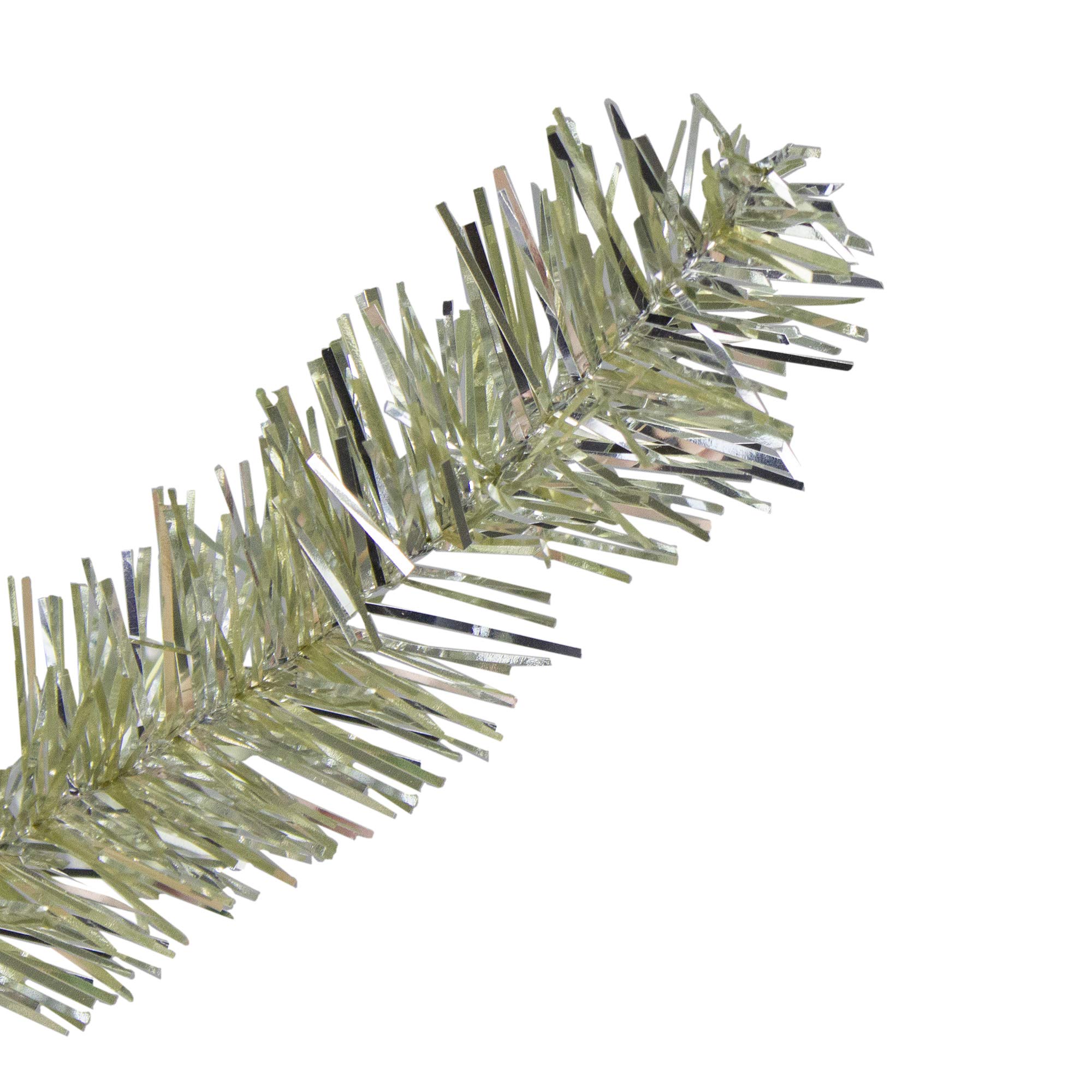 4.5 Foot Soft Metallic Champagne Artificial Tinsel Christmas Tree with Clear Lights - Perfect for Holiday Home Decor, Office Party, and Festive Celebrations