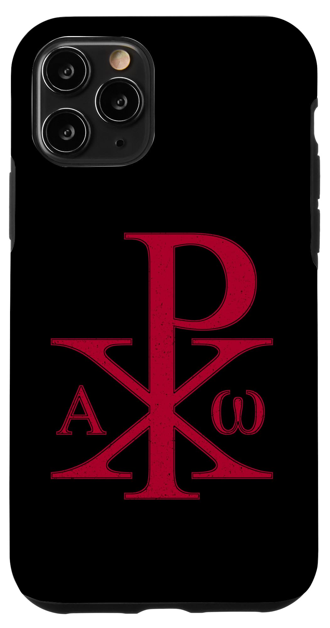 iPhone 11 Pro Christian Cross Symbol Phone Case - CHI RHO ALPHA OMEGA Religious Protective Cover for Believers | Perfect for Church, Bible Study & Daily Faith Inspiration