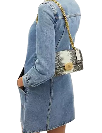 Coach Eliza Flap Crossbody Bag for Women - Stylish Leather Shoulder Purse with Adjustable Strap, Perfect for Work, Travel & Everyday Use