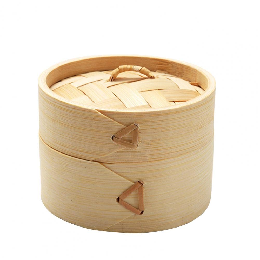 Premium Bamboo Steamer Basket - Reusable Dumpling Steamer for Asian Cooking, Healthy & Eco-Friendly Kitchen Tool - Perfect for Dim Sum, Bao Buns, Vegetables & Seafood