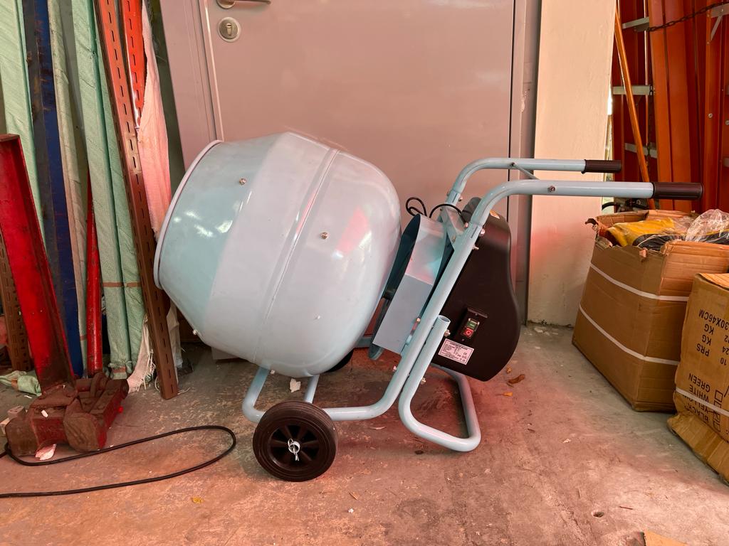 160L Electric Cement Mixer with 240V Motor - Portable Concrete Mixer for Construction & DIY Projects (MIKASA BLUE, Model CMX HGJ160 LG) - Perfect for Building, Renovation & Home Improvement