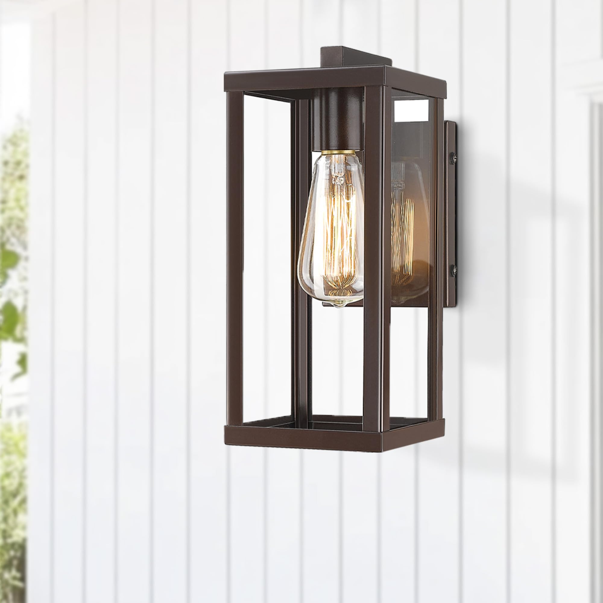 Waterproof Outdoor Wall Sconce Light - Exterior Wall Mount Lighting Fixture for Garage, Patio, Front Door - Durable Weatherproof Wall Lantern (1 Pack) - Perfect for Porch, Garden, and Pathway Illumination