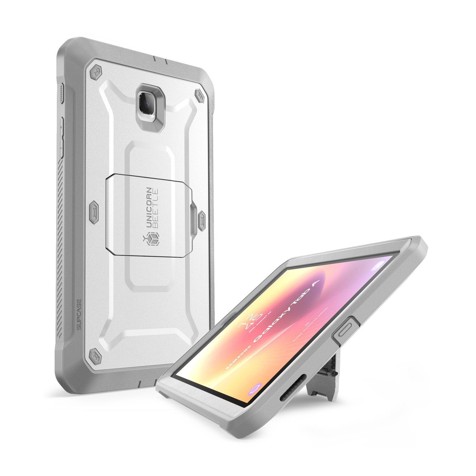 Samsung Galaxy Tab A 8 Inch (2018) Shockproof Rugged Case - Unicorn Beetle Pro Series in White | Perfect for Outdoor Adventures, Construction Sites & Kids' Protection