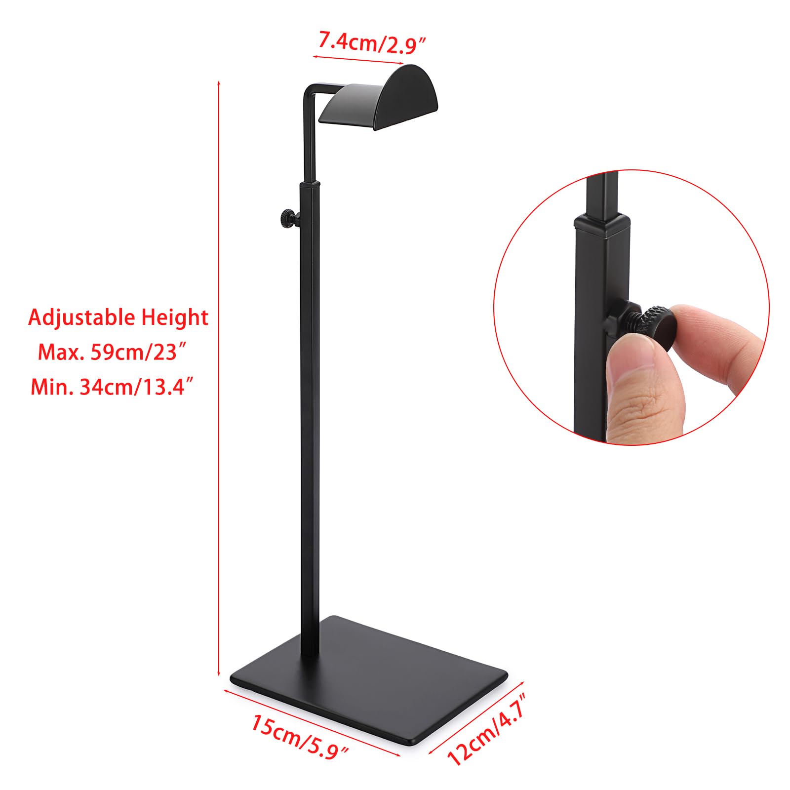 JUXYES Adjustable Handbag Display Stand - Pack of 2, Single-Side Retail Countertop Rack for Purses, Totes & Wallets | Perfect for Boutique, Retail Store & Trade Show Displays
