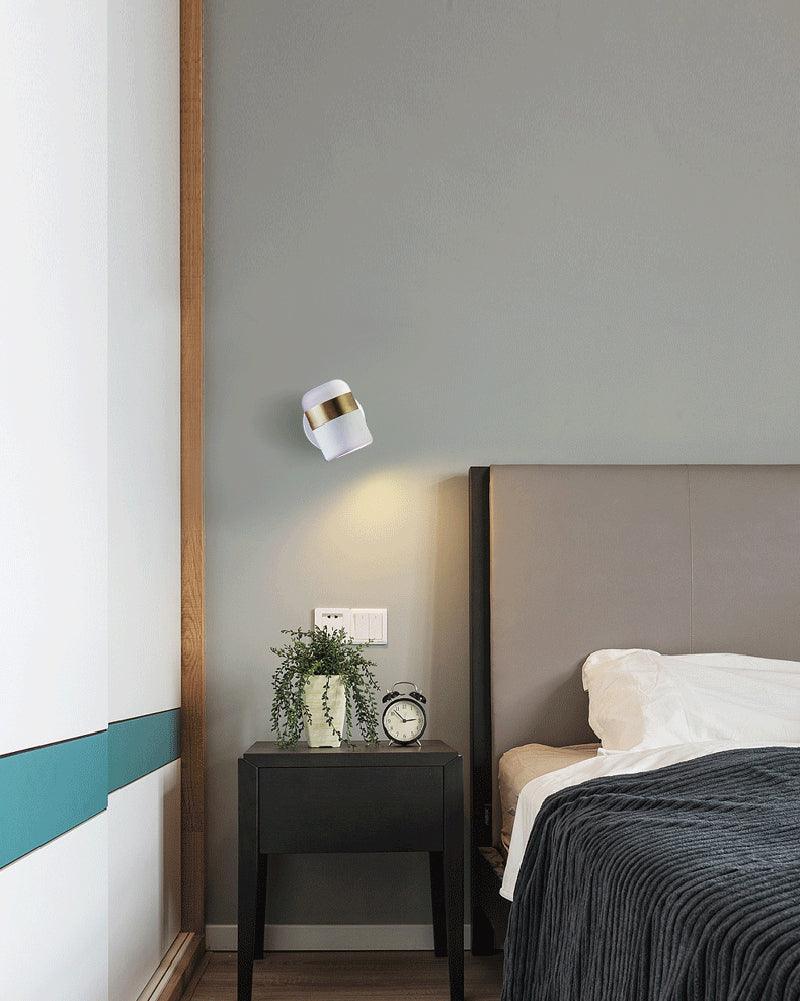 Adjustable Glass Wall Lamp - Modern Dimmable LED Sconce for Bedroom, Living Room & Hallway Lighting - Energy Efficient Home Decor