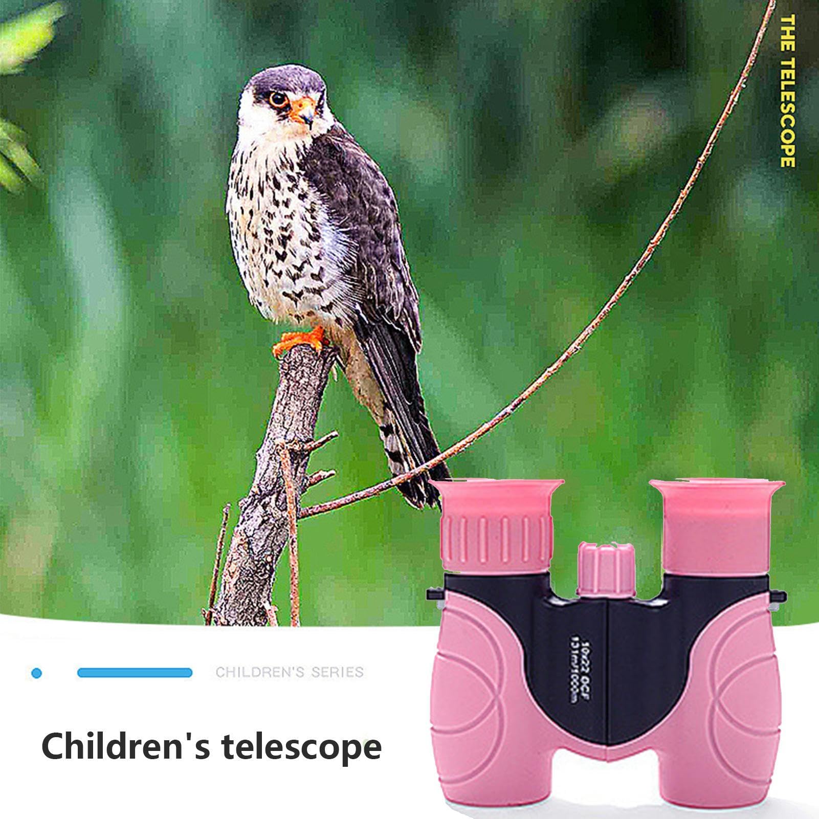 **Kids Telescope & Binoculars Set - 8X Magnification, Adjustable & Portable for Outdoor Adventures - Perfect for Hiking, Camping, Bird Watching & Early Education - Includes Storage Case & Neck Strap**