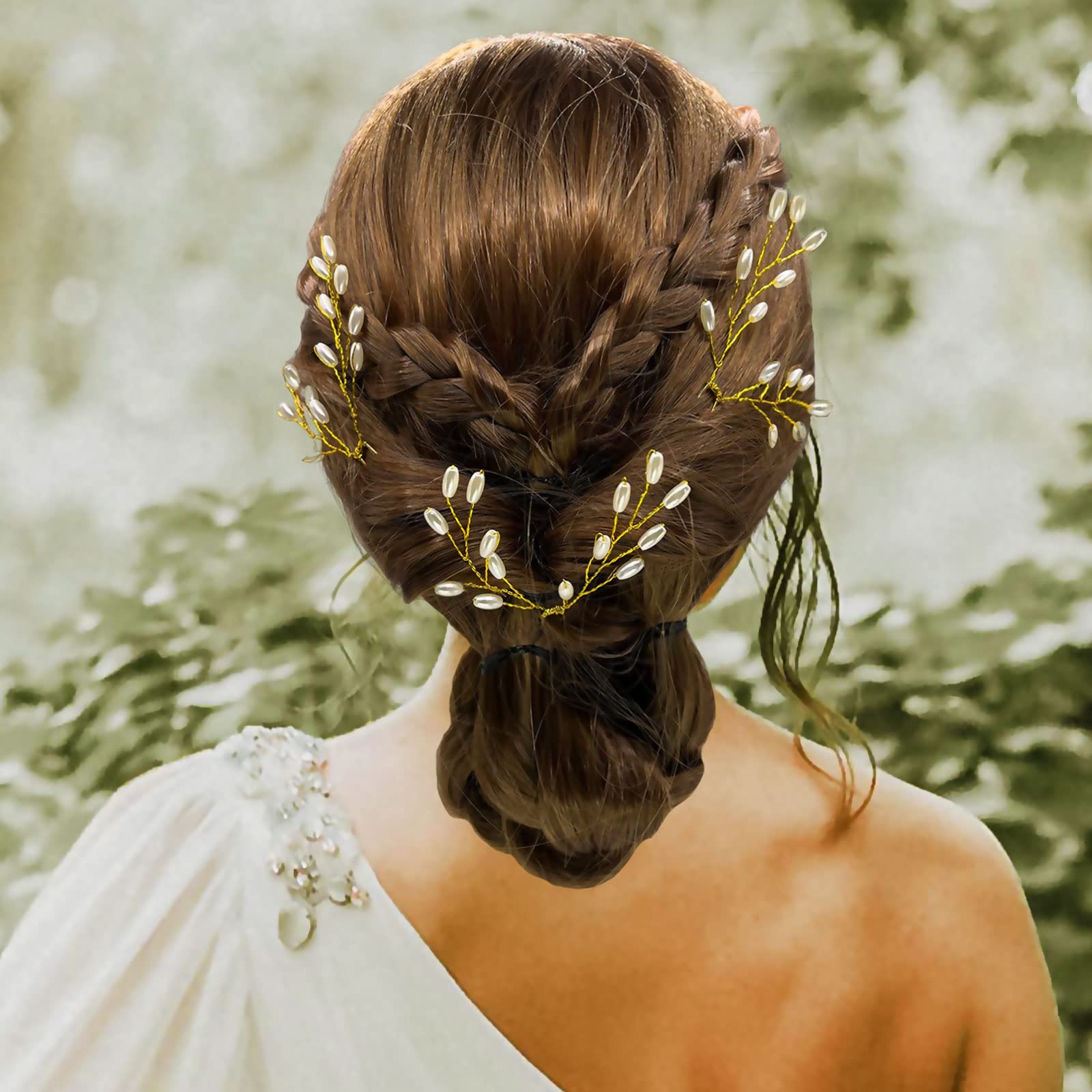 Bridal Hair Pins for Wedding - QUEOUNR H23 Hair Accessories for Women & Girls - Perfect for Brides & Special Occasions