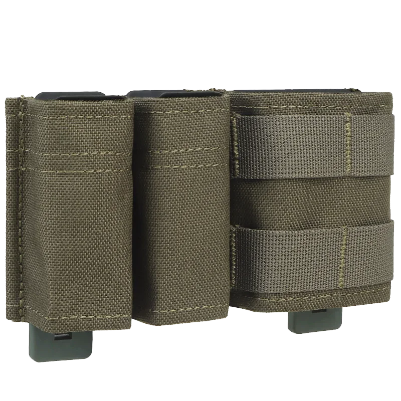 Tactical Double Magazine Pouch for 9mm & 5.56 - Quick Release Nylon Clip Holder - Perfect for Military, Law Enforcement & Range Training