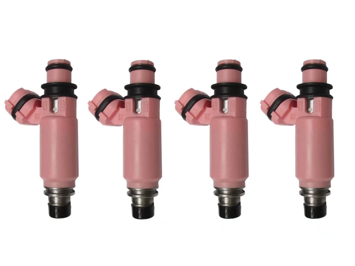 High Performance 565cc Fuel Injectors (4-Piece Set) - Compatible with Subaru STI Pink - OEM Part Numbers 195500-3910, 16611-AA510, 16611-AA370 - Perfect for Engine Upgrades & Turbo Tuning
