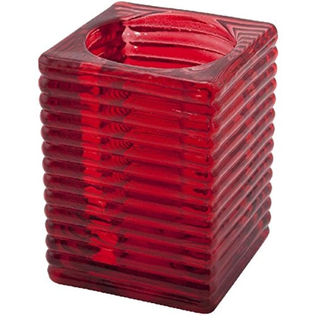 NEV-HHR Highlight Candle Holder Set of 6 - Elegant Red Glass Candle Holders for Table Decor, Wedding Centerpieces, Romantic Dinner Ambiance, and Holiday Home Decor
