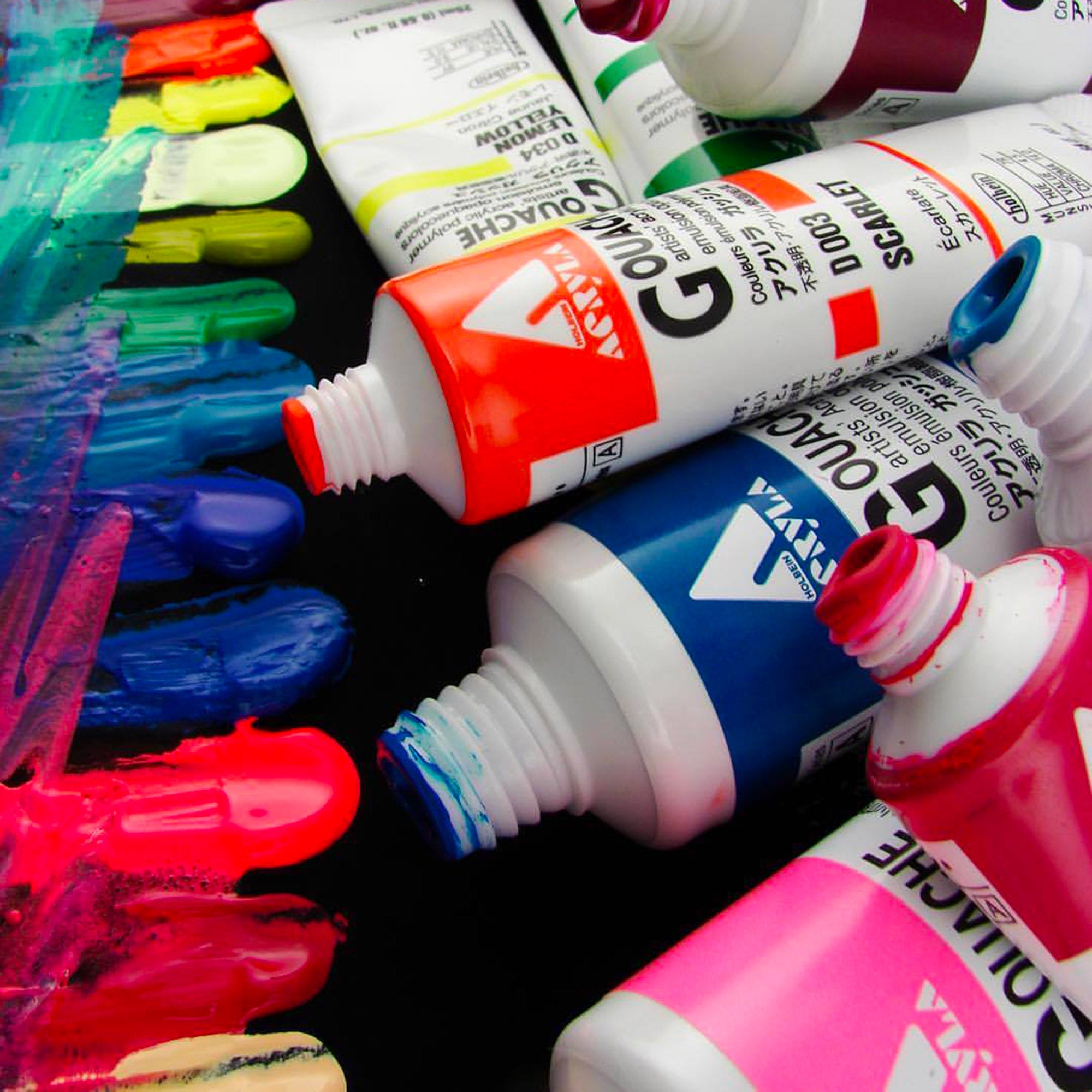 Acryla Gouache Paint - 20ml Jet Black - Premium Acrylic Gouache for Artists, Illustrators & Hobbyists - Perfect for Canvas, Paper & Mixed Media Art