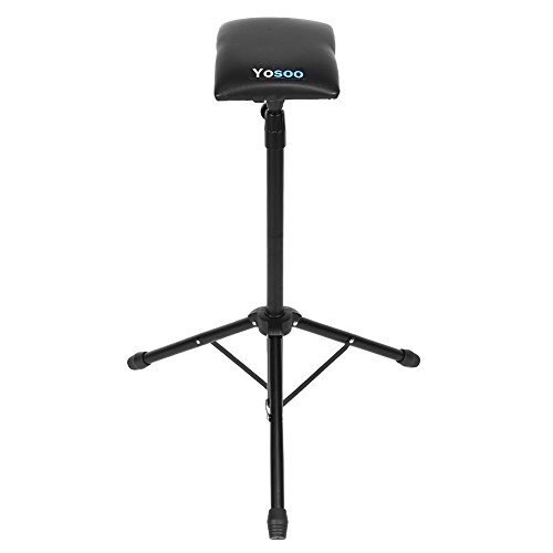 Professional Adjustable Metal PU Leather Tattoo Arm Tripod Stand - Soft Thick Black Pad, Foldable & Height Adjustable for Tattoo Artists | Perfect for Tattoo Studios, Home Practice & Professional Tattoo Supplies