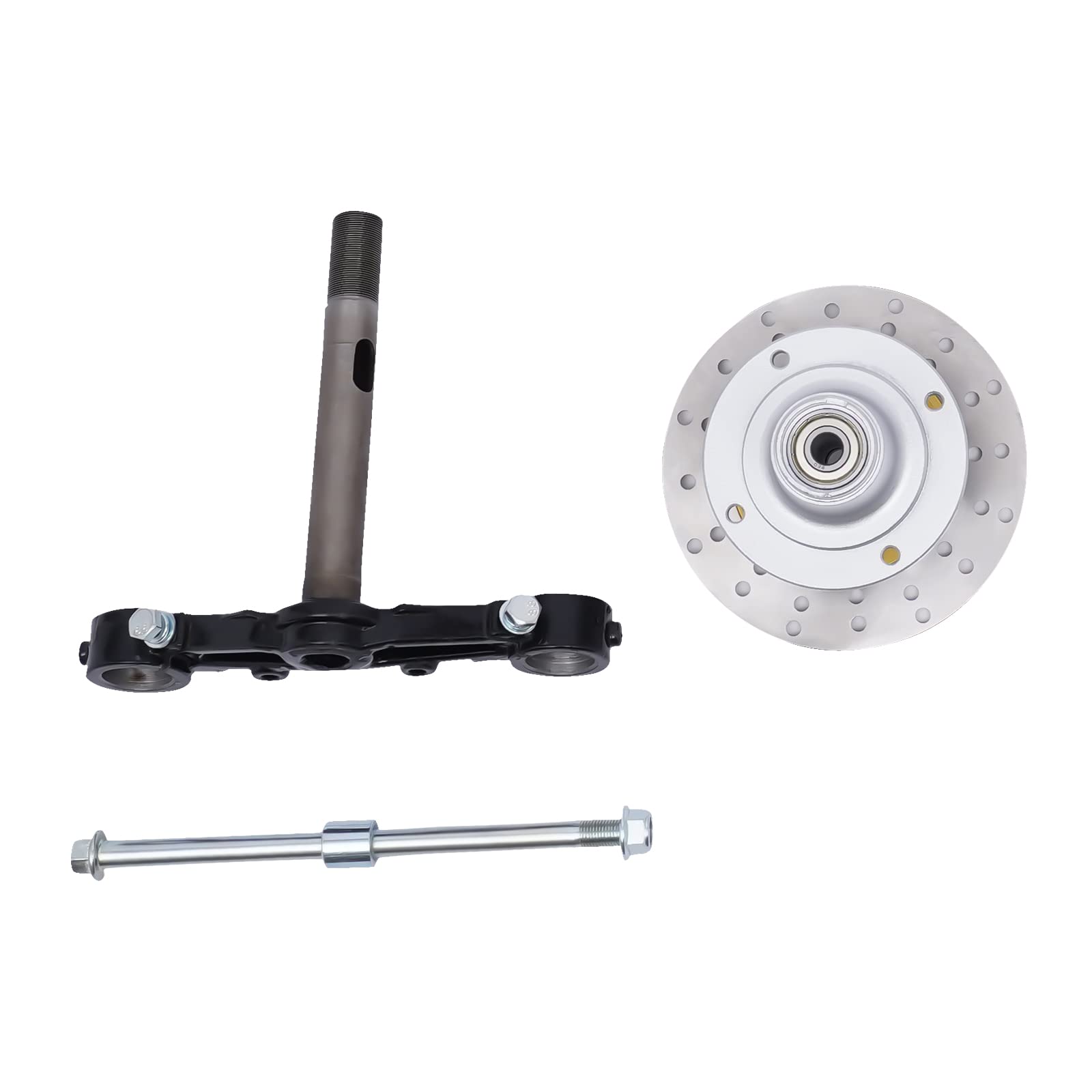 Honda Monkey Z250 Front Forks Shock Absorber & Brake Caliper Disc - Hydraulic Rebound Triple Tree Clamp for Mini Bikes - Perfect for Off-Road, Trail Riding, and Urban Commuting