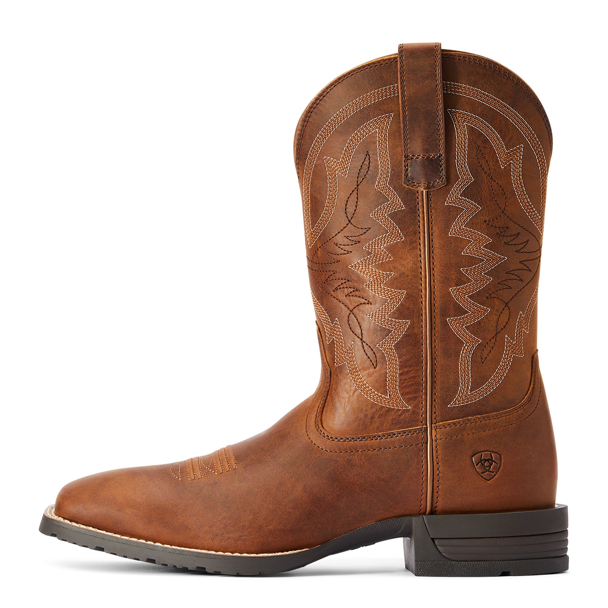 Ariat Men's Hybrid Ranchwork Thatch Brown Square Toe Work Boots - Durable & Comfortable for Ranch, Construction & Outdoor Work