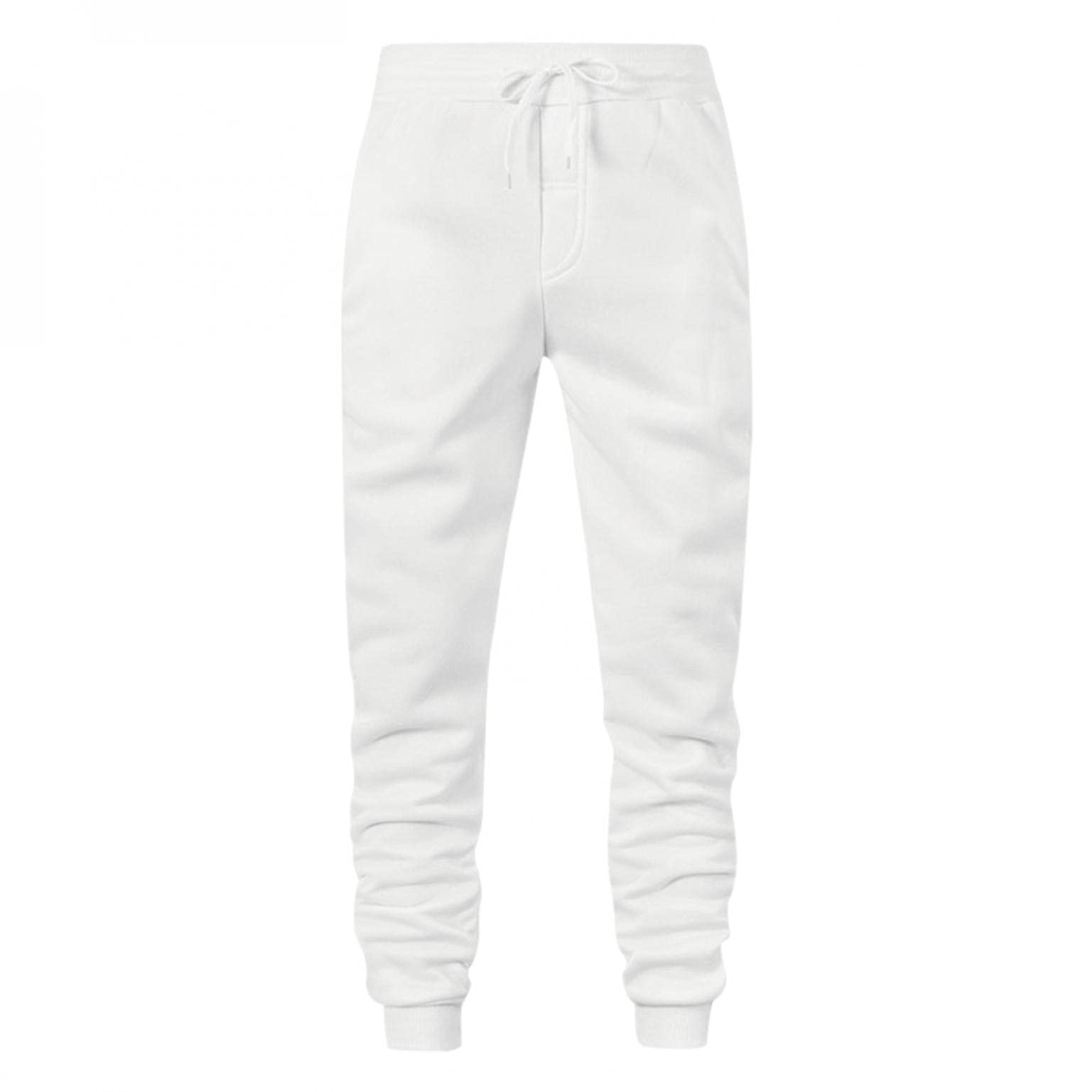 Men's Slim Fit Sweatpants - Solid Color Joggers, Athletic Workout Pants with Drawstring for Running, Gym & Casual Wear | Comfortable Track Pants for Sports & Lounge