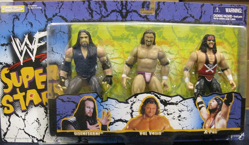 1999 WWF Jakks Pacific Superstars Series 7 Action Figure Multipack - Undertaker, Val Venis & X-Pac Wrestling Collectibles | Exclusive Limited Edition | Perfect for Display, Gifts & WWE Memorabilia Collections