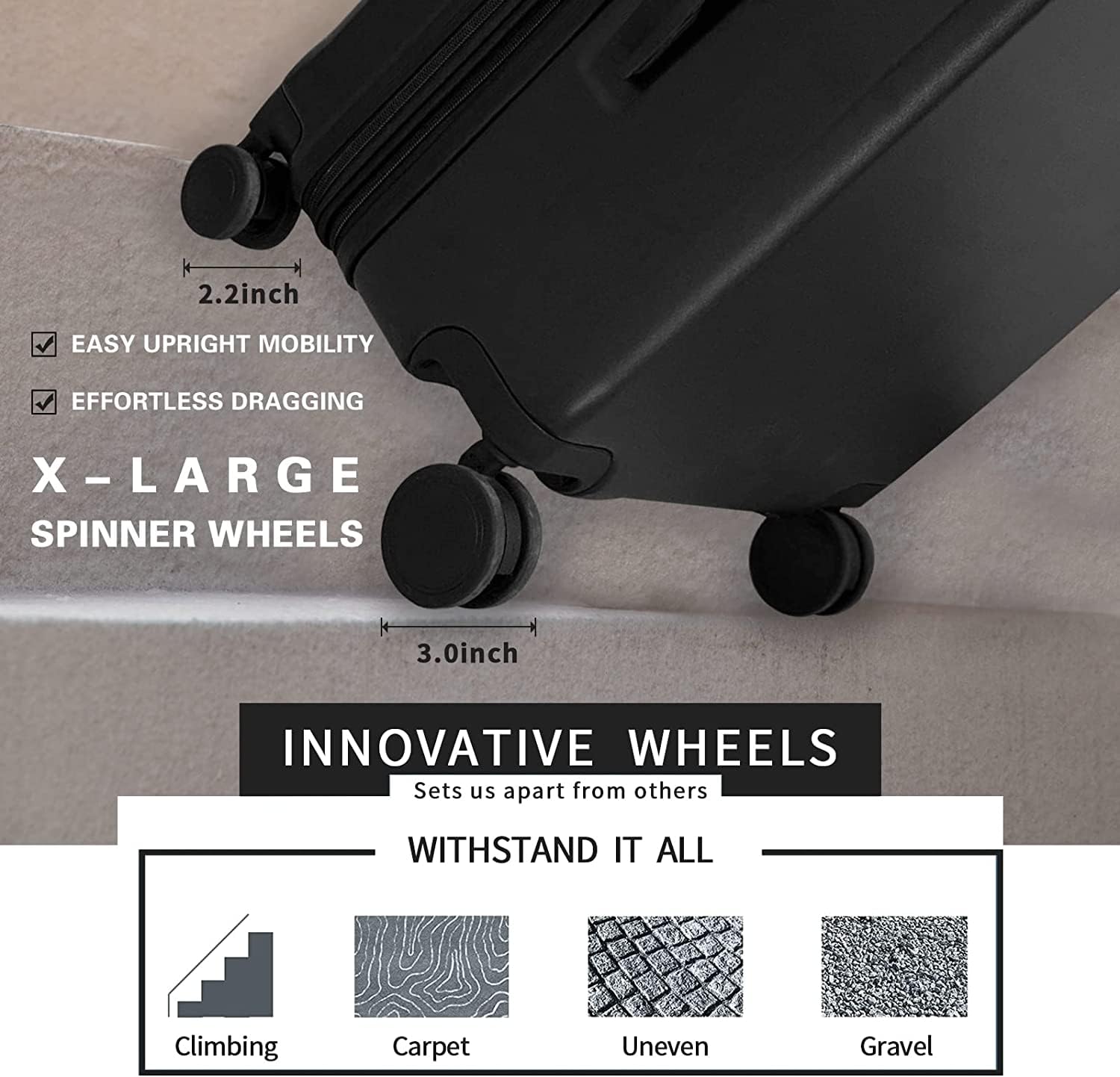 Vera Freeland 2-Piece Expandable Hardshell Luggage Set with X-Large Spinner Wheels - 20