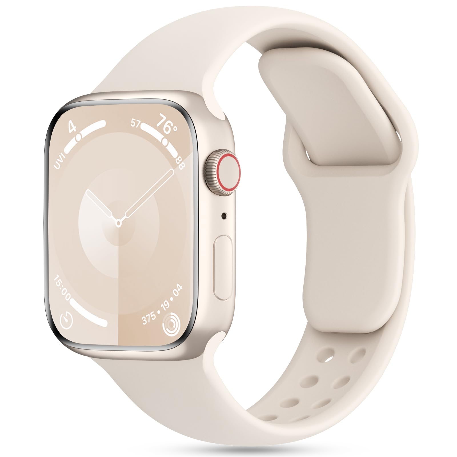 Premium Silicone Apple Watch Band Compatible with Series 9/8/7/SE/6/5/4/3/2/1/Ultra - Soft Waterproof Sport Strap for 38mm 40mm 41mm 42mm 44mm 45mm 49mm - Perfect for Gym, Running, Swimming & Everyday Wear (Men & Women)