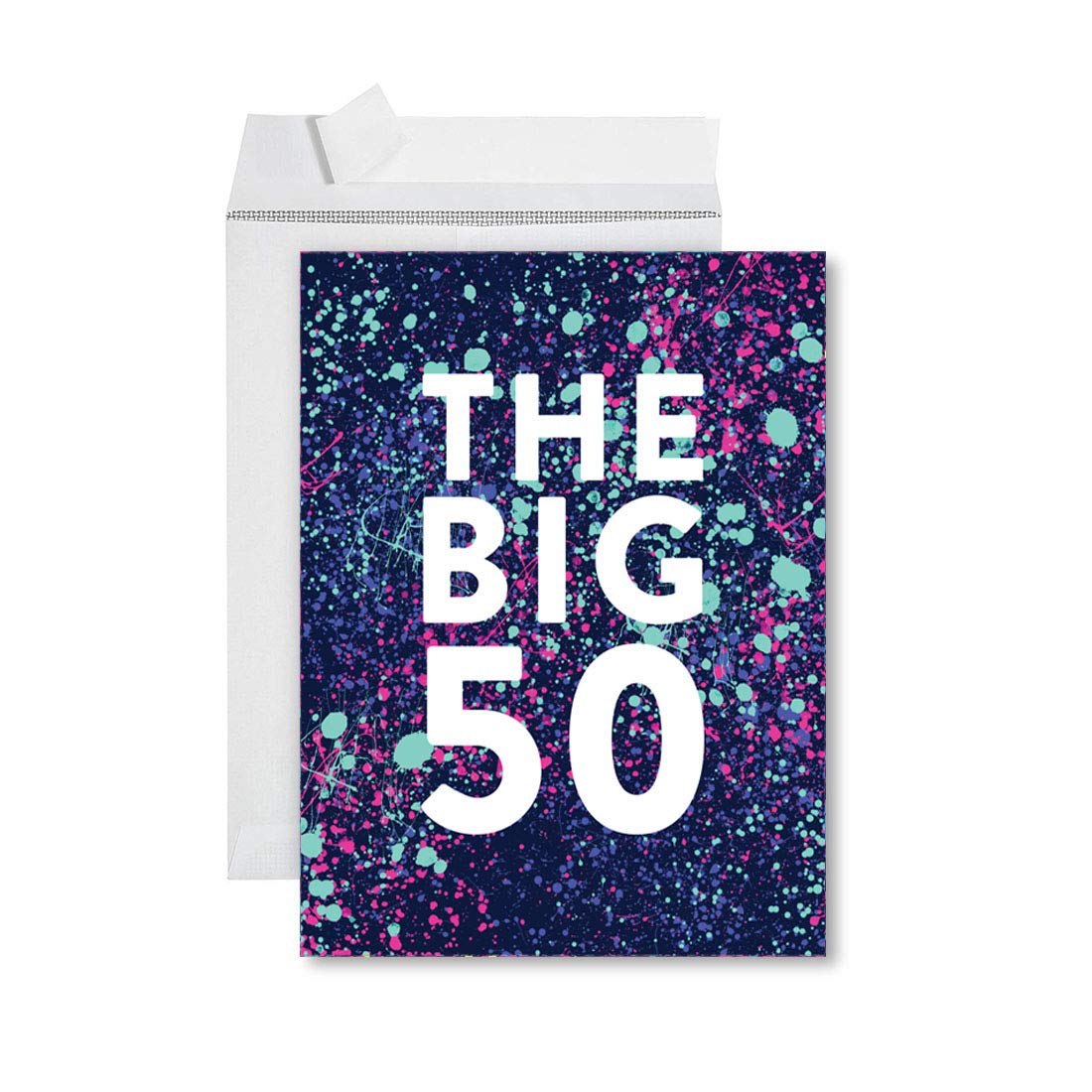 Funny Jumbo 50th Birthday Card with Envelope - 8.5 x 11 Inch Large Humorous Greeting Card for Milestone Celebrations | Perfect for Parties, Gag Gifts & Special Occasions