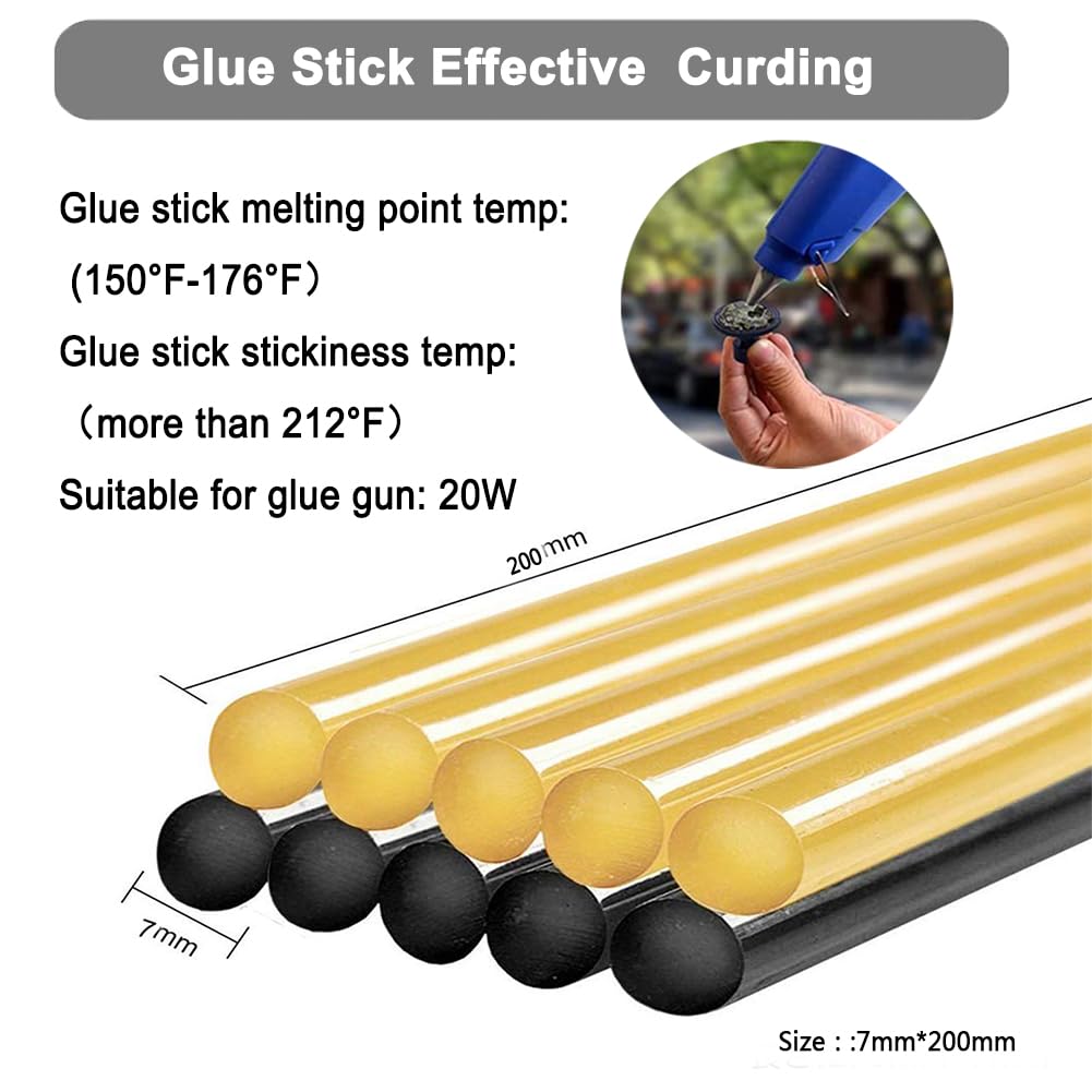 Auto Body Repair Tool Kit - Car Dent Puller Glue Tabs with T-Bar for Paintless Dent Repair, Door Dings & Hail Damage - Professional Automotive Bodywork Tools for DIY Car Dent Removal & Restoration