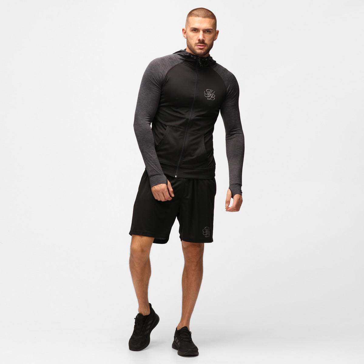 TKB Men's Slate Melange Zip-Up Hoodie - Stylish & Comfortable Casual Wear for Everyday Outfits