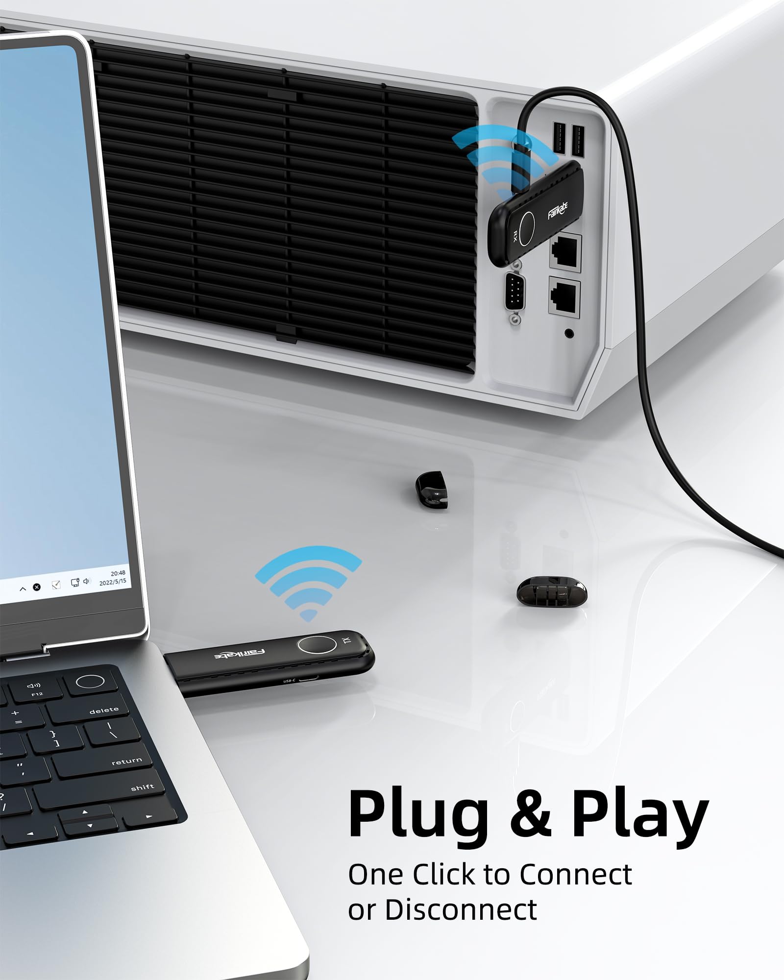 Wireless HDMI Transmitter and Receiver Kit - 30M/98FT 1080p HD Video & Audio Extender - Plug & Play Wireless Display Adapter for Laptop to Monitor/Projector - Perfect for Home Theater, Gaming & Office Presentations