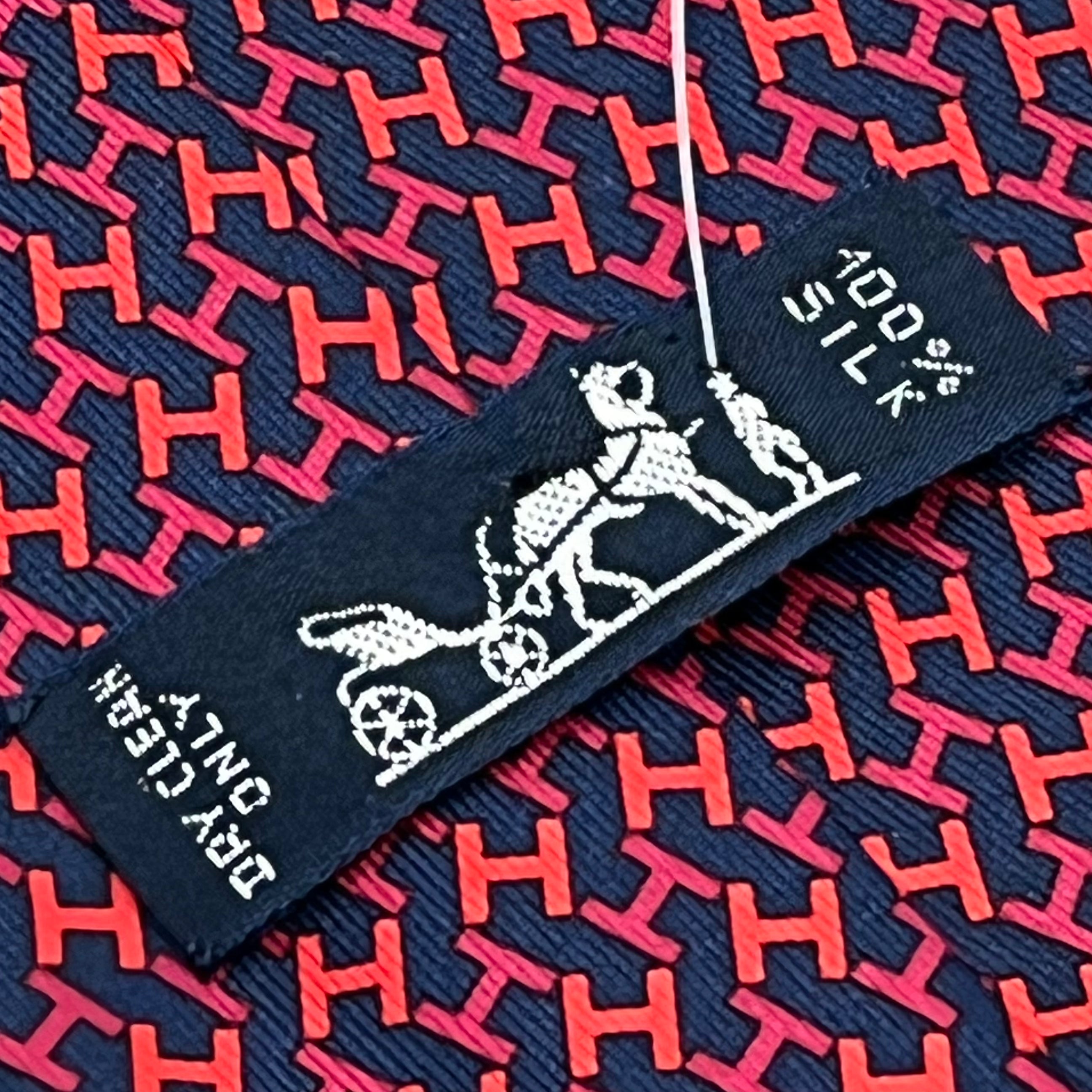 Hermes Silk Tie for Men - Luxury Designer Necktie for Business, Weddings & Formal Occasions