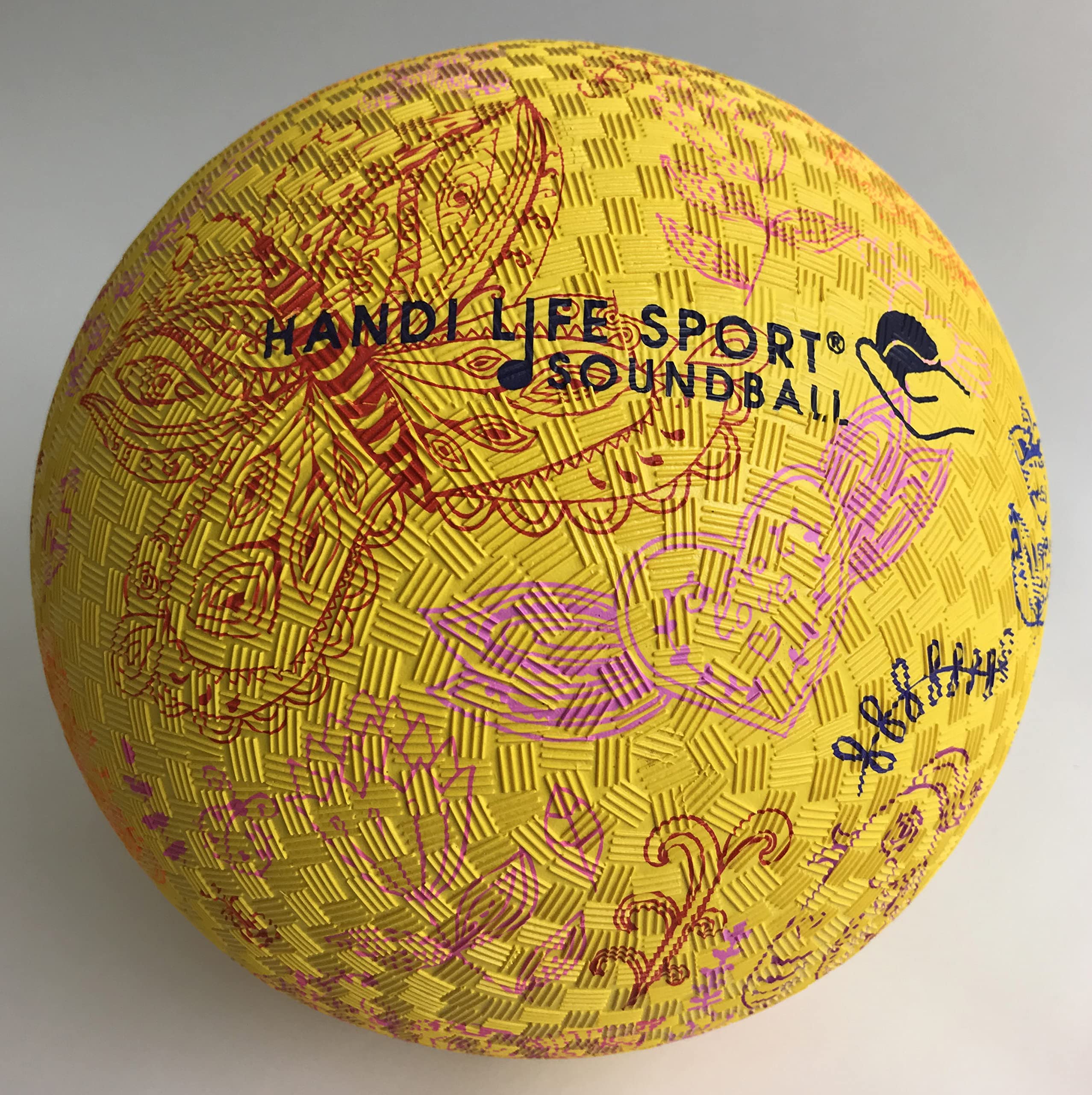 Handi Life Sport Butterfly Bell Ball - Lightweight Audible Soccer Ball with Inflatable Rubber & Tactile Grip - Size 5 for Therapy, Recreation & Adaptive Sports - Perfect for Visually Impaired Athletes, Sensory Play & Special Needs Activities