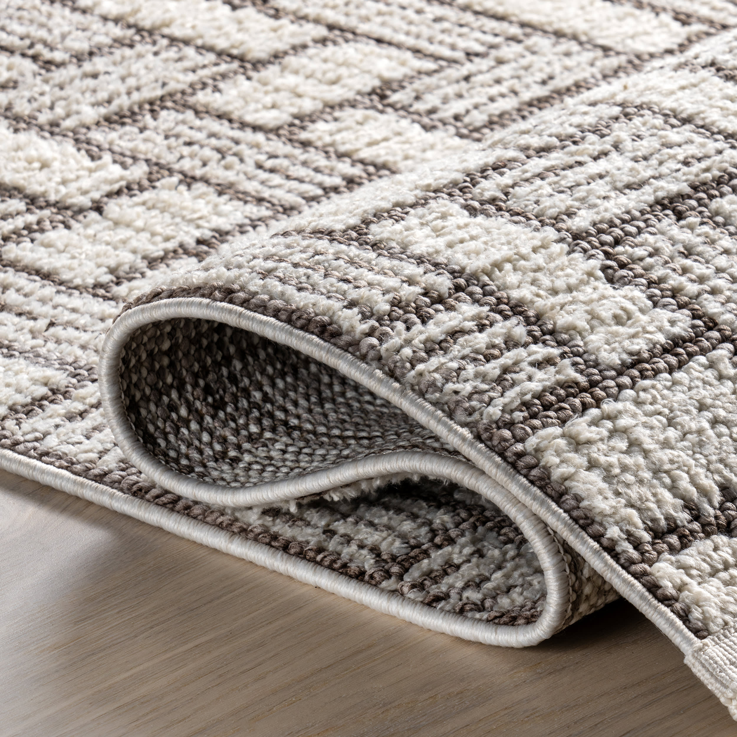 Charli Geometric Ivory Area Rug - Modern Boho Chic Design for Living Room, Bedroom & Home Decor