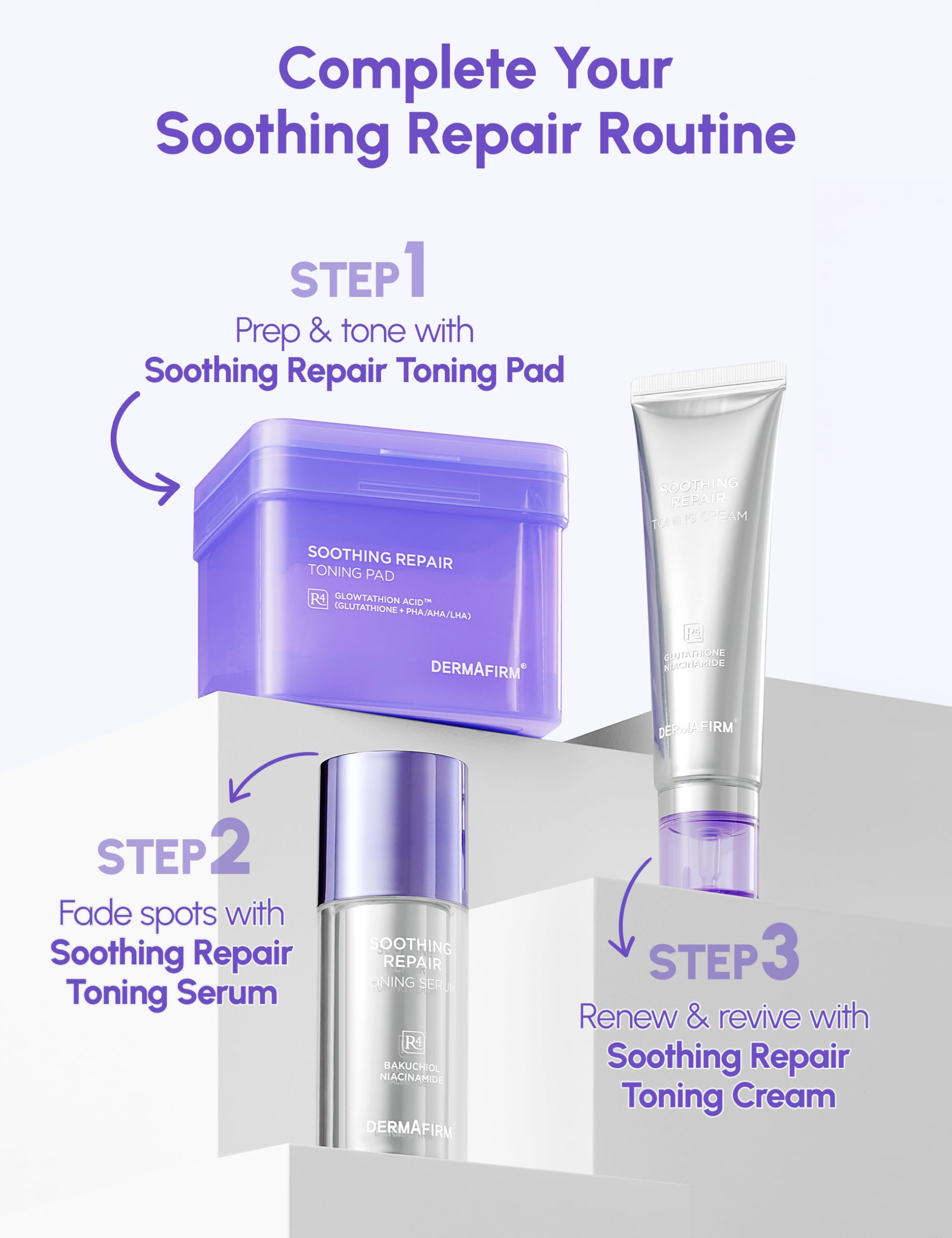 Soothing Repair Toning Face Cream - Korean Skin Care Moisturizer with Niacinamide, Bakuchiol, Glutathione & Hyaluronic Acid - Vegan Anti-Aging Firming Cream for Glowing Skin (1.69 fl oz) - Perfect for Daily Hydration & Nighttime Skincare Routine