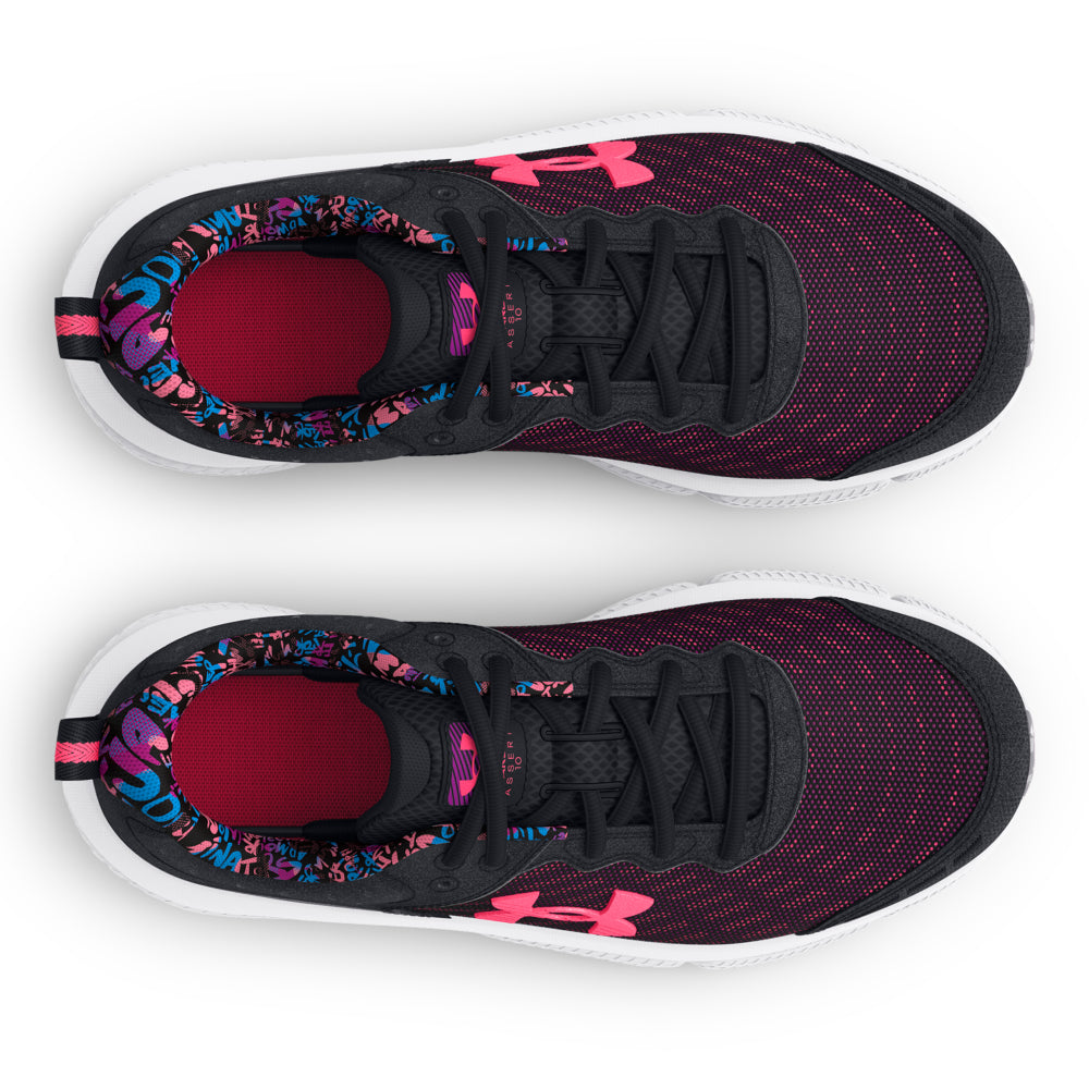 Under Armour Youth Assert 10 Glitter Basketball Shoes for Girls - Lightweight & Breathable for Court Play, School, and Everyday Wear