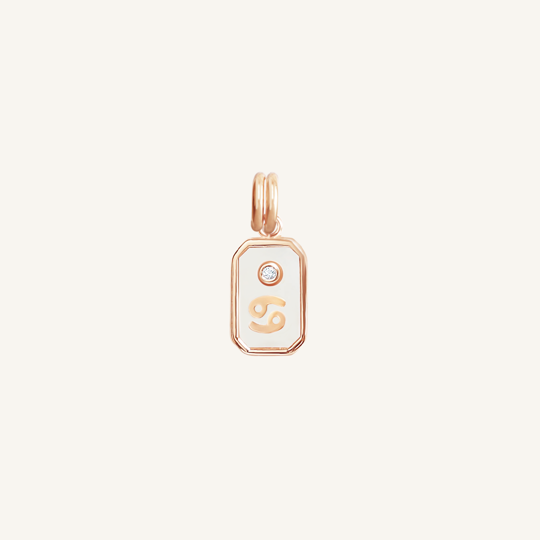 Iridescent Zodiac Charm Cancer Necklace - Elegant Zodiac Jewelry for Women - Perfect for Birthdays, Gifts & Everyday Wear