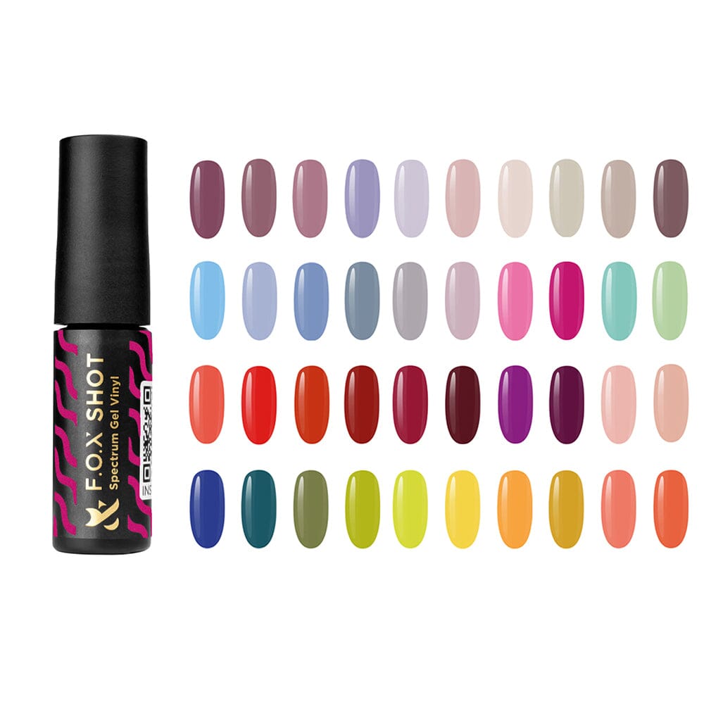 F.O.X SHOT Spectrum 041 & 080 Nail Polish Set - 5ml Each for Professional Salon & Home Manicure - Perfect for Nail Art, Gel Polish Designs & DIY Nail Care