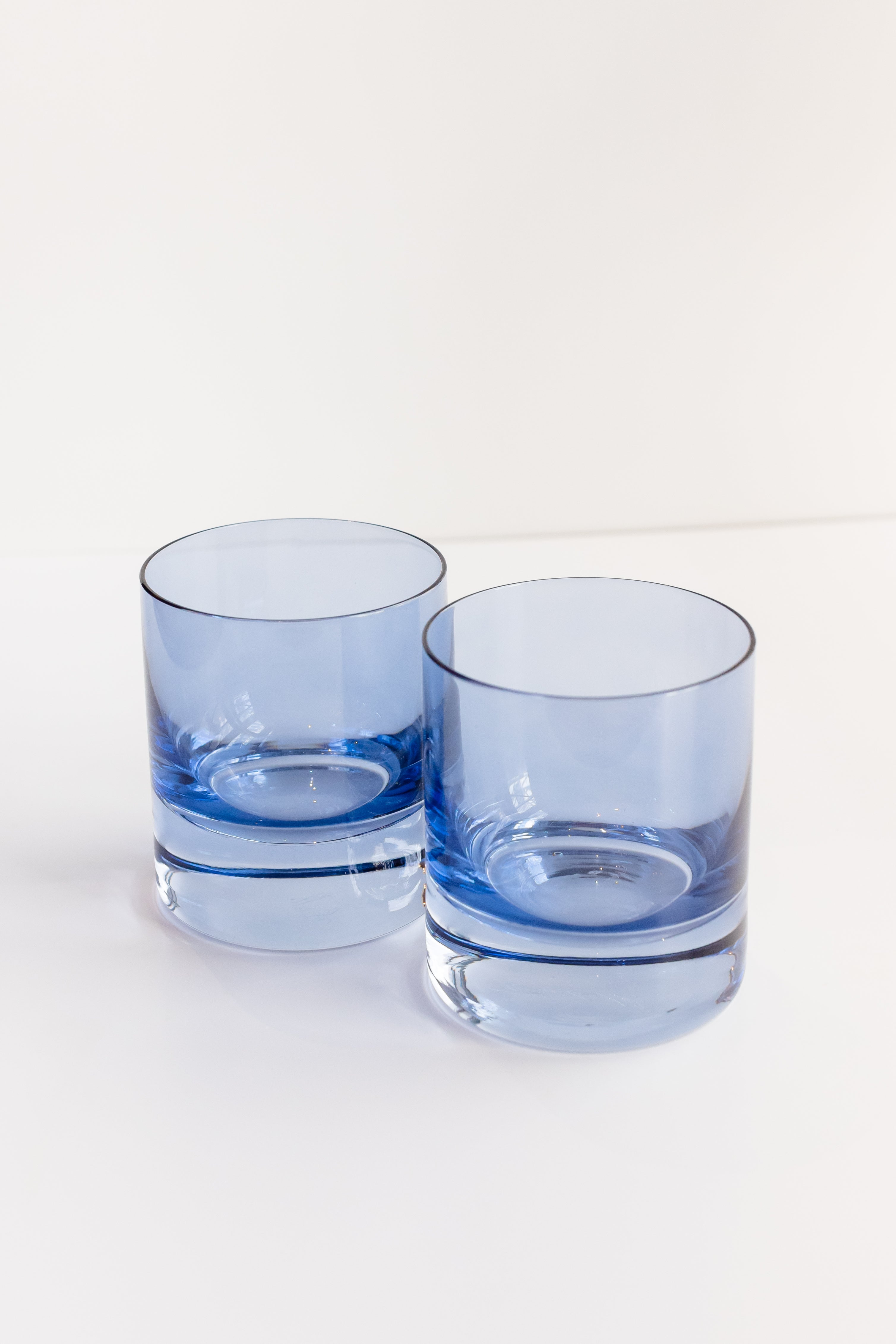 Estelle Colored Rocks Glass Set of 2 - Cobalt Blue Whiskey Glasses for Bourbon, Scotch & Cocktails - Elegant Barware for Home & Party Use