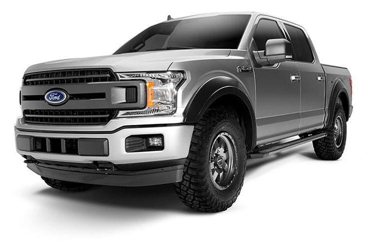 Bushwacker 20085 02 Ford F250 F350 F450 Super Duty Front Fender Flares (2011-2016) - 2PC Extend A Fender Style for Off-Road Protection & Enhanced Style