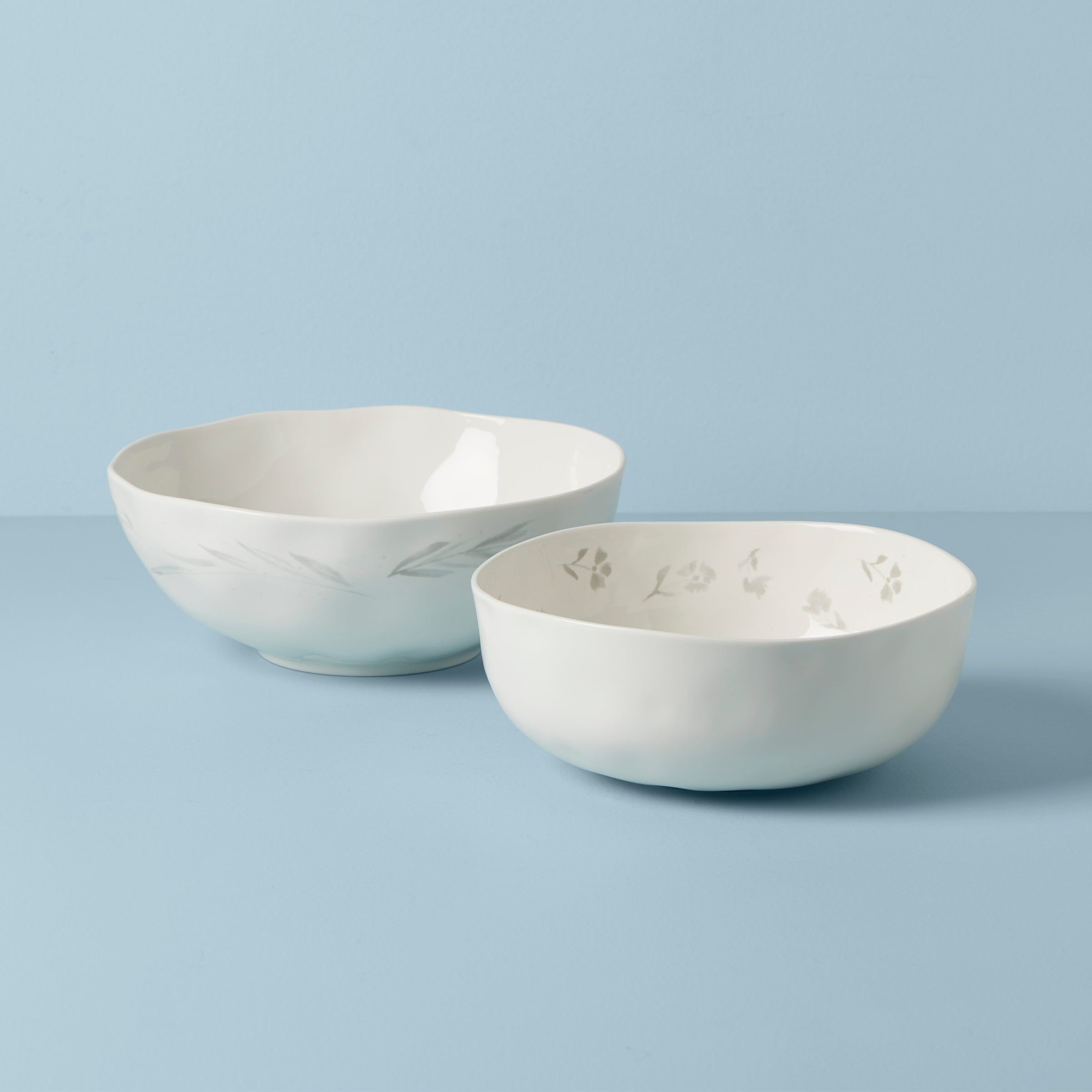 Oyster Bay 2-Piece Nesting Serving Bowls Set - Premium Porcelain Appetizer & Salad Bowls for Entertaining, Dinner Parties & Home Decor