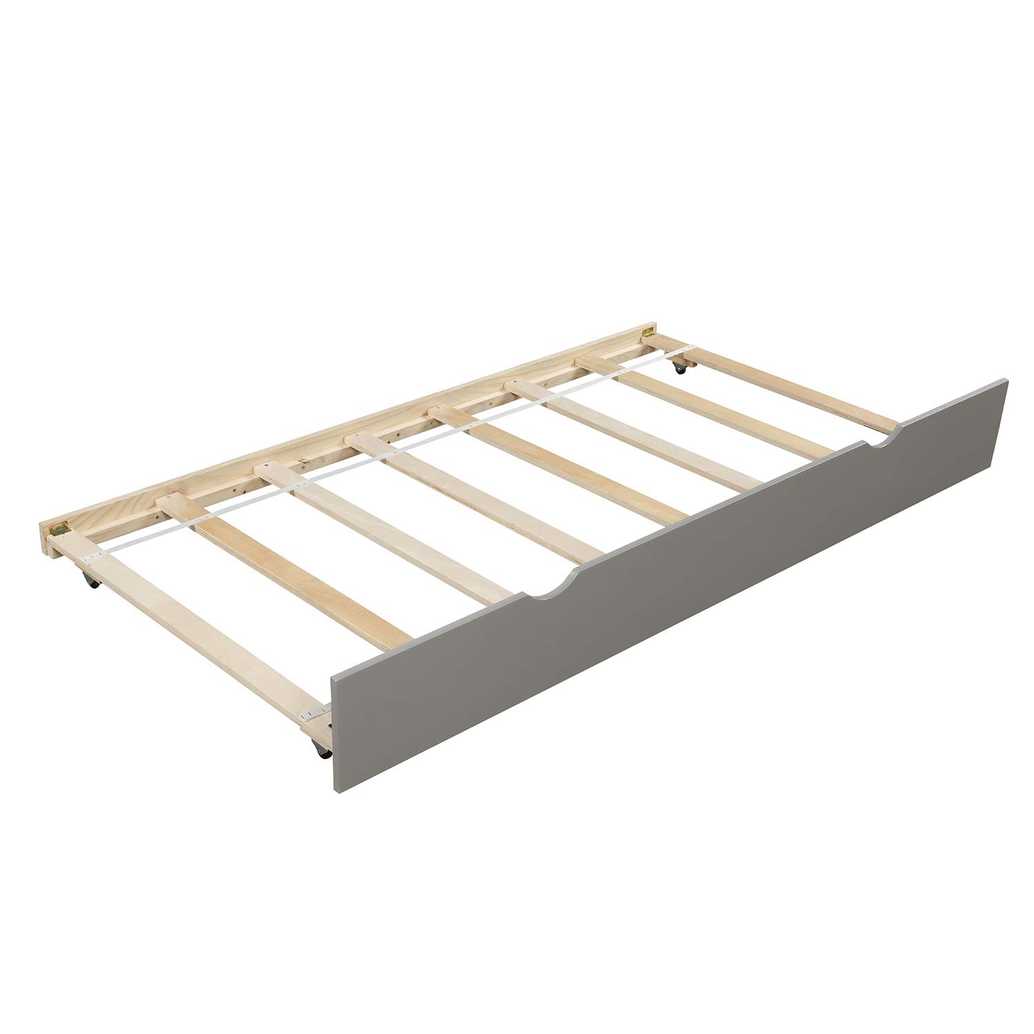 Solid Wood Twin Size Daybed with Pop-Up Trundle - Expandable Pull-Out Bed Frame in Gray | Perfect for Guest Rooms, Small Spaces & Multi-Functional Furniture Needs