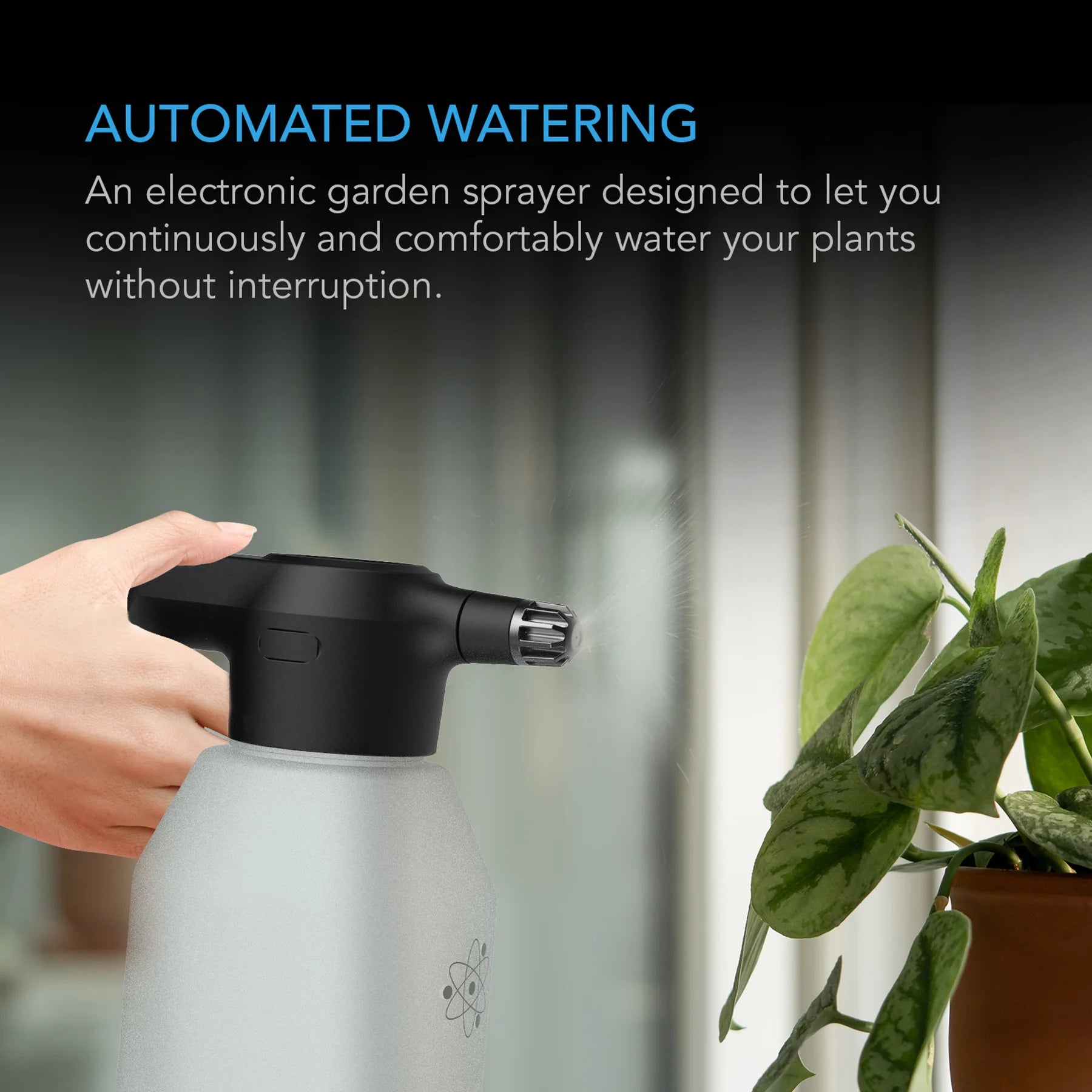 AC Infinity 2L Electric Mister - Automatic Water Sprayer for Indoor Plants, Greenhouses & Hydroponics | Perfect for Humidifying, Cooling & Plant Care