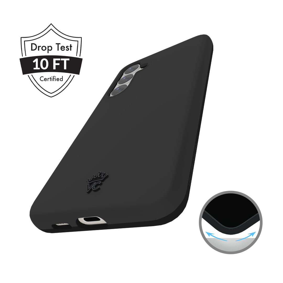 Samsung Phone Case - Just Black - Slim Protective Cover for Samsung Galaxy S21/S20/Note 20 - Perfect for Work, Travel & Everyday Use