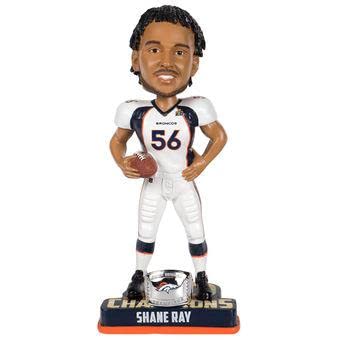Shane Ray Denver Broncos Super Bowl 50 Champions Series Bobblehead - NFL Football Collectible for Fans & Sports Memorabilia Display