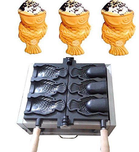 2015 New Design Hot Sale Electric Open Mouth Taiyaki Machine - Korean Fish Waffle Maker for Home, Cafe & Street Food Business | Perfect for Bubble Tea Shops, Night Markets & Asian Dessert Stores