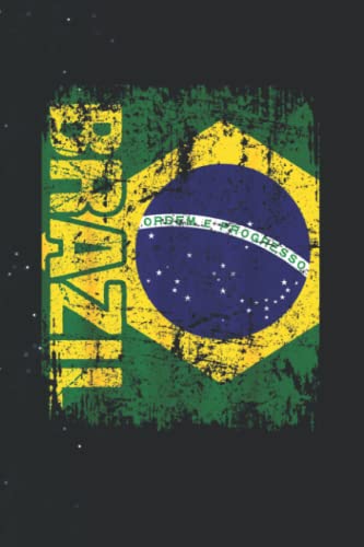 Vintage Distressed Brazil Flag Notebook - 6''x9'' College Ruled Journal, Perfect for Travelers, Students & Gift Giving - Patriotic Brazilian Stationery for Note Taking, Journaling & School Supplies