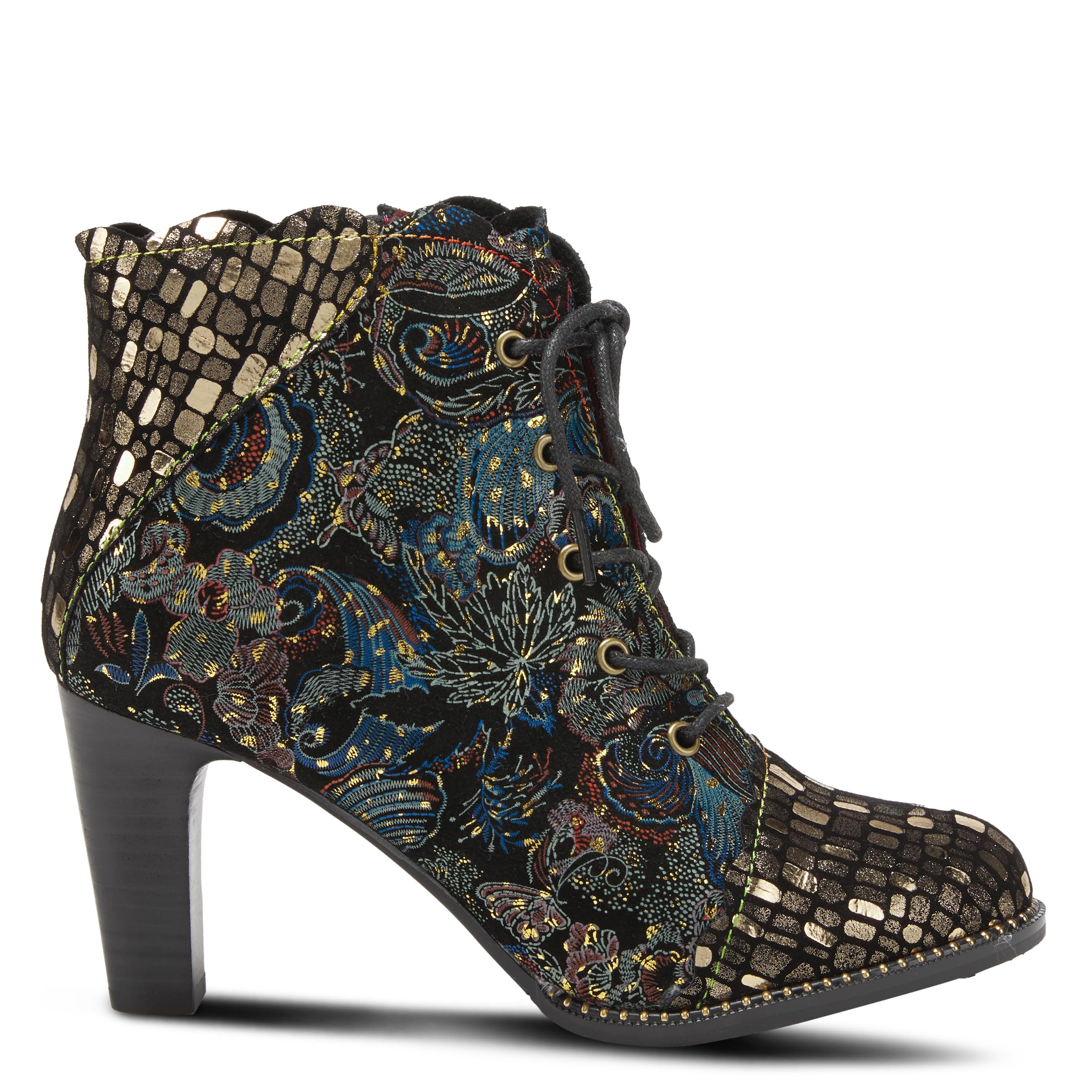 L'Artiste Spring Step Women's Glitterail Bootie - Stylish Ankle Boots with Glitter Detail for Casual Outings & Evening Events