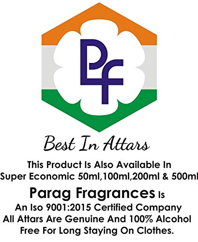 Premium Parag Fragrances 25ml Oud Wood Attar Perfume Oil - Alcohol-Free, Long-Lasting, Natural Scent with Decorative Empty Bottle (Also Available in 50ml/100ml/200ml/500ml Sizes) - Perfect for Daily Wear, Special Occasions & Gift Giving