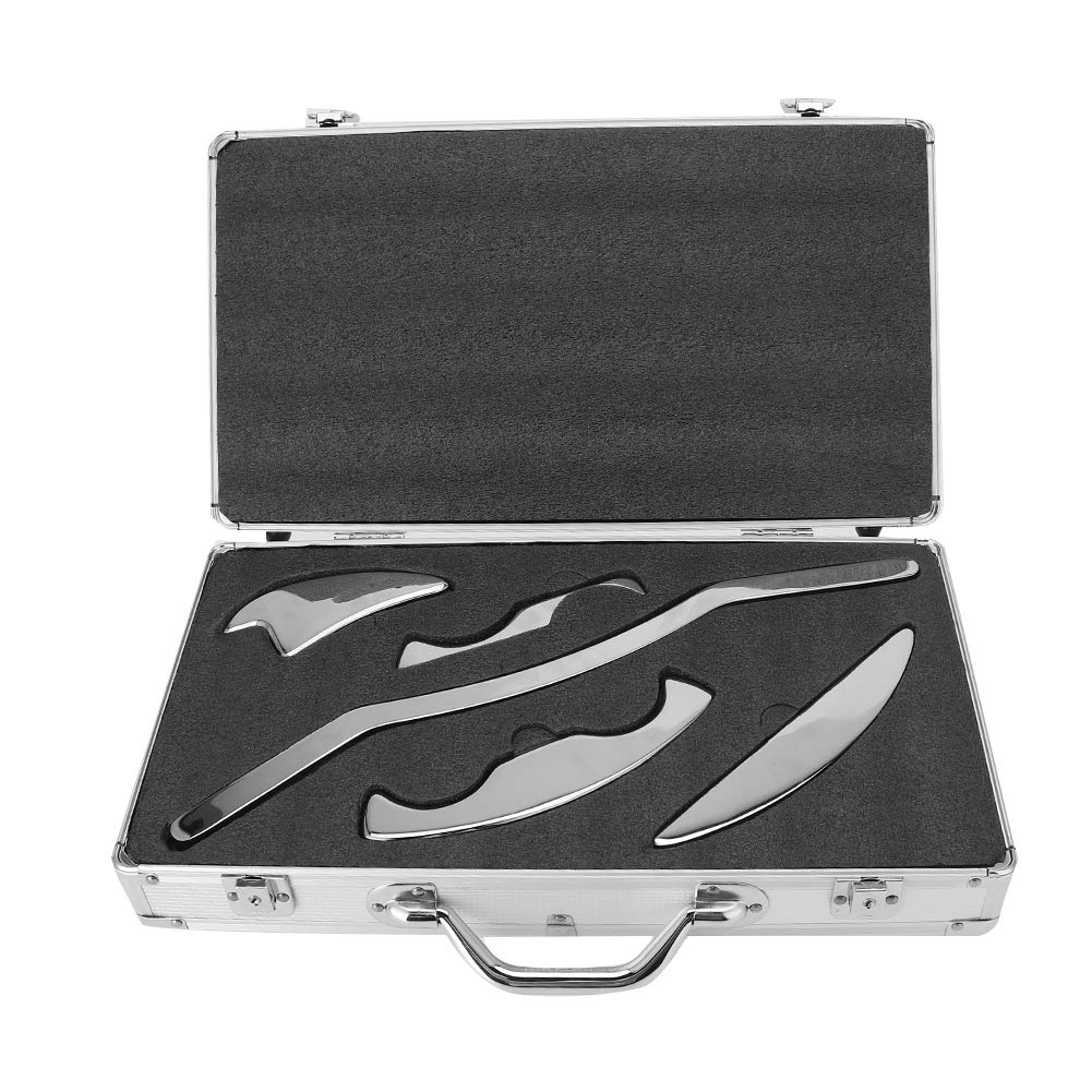 Professional Stainless Steel Gua Sha Facial Massager Tool - Myofascial Scraping Therapy for Face & Neck Relief - Anti-Aging Skincare & Lymphatic Drainage | Perfect for Home Spa, Self-Care Routine & Relaxation