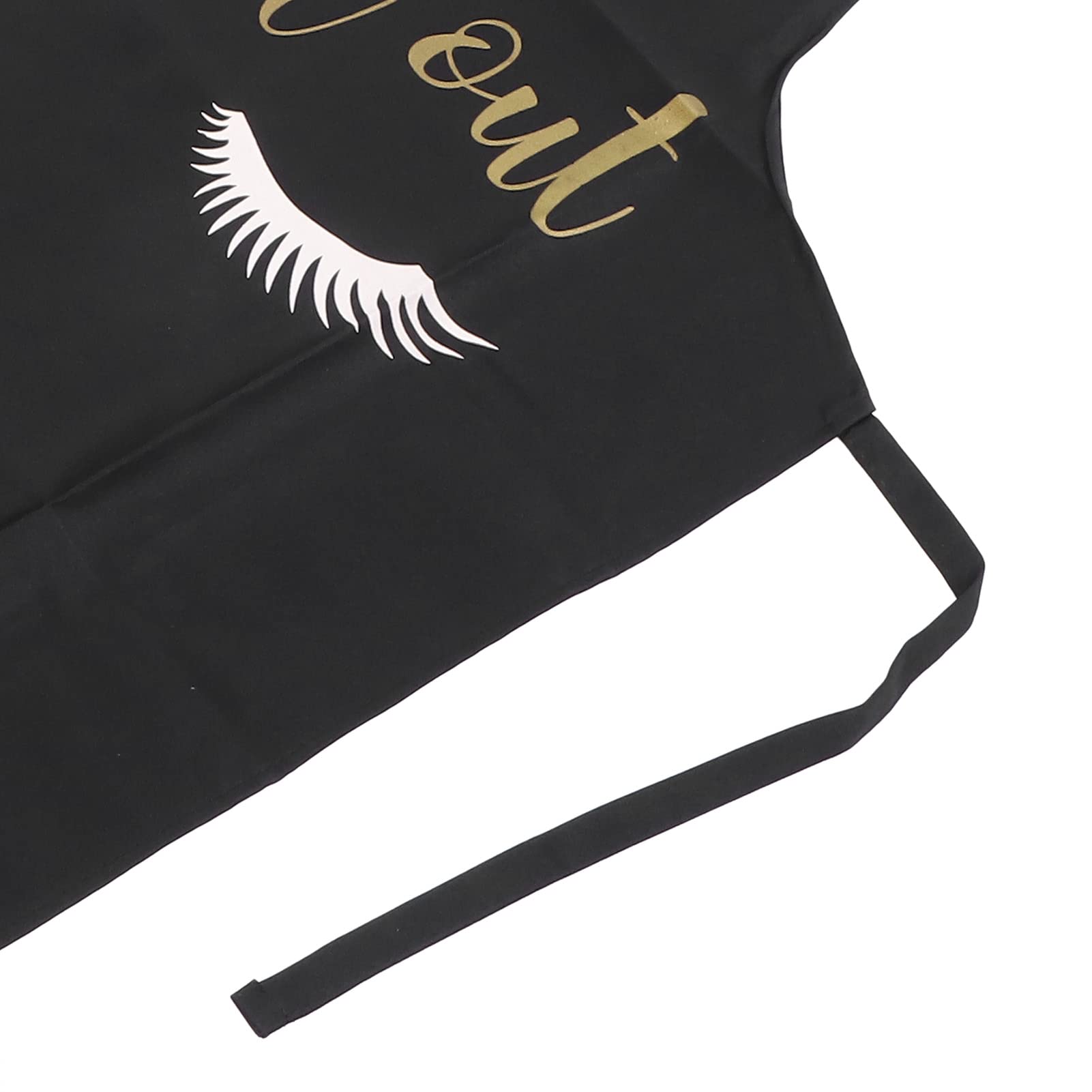 Professional Lash Apron for Eyelash Extensions & Nail Salon - Black Beauty Salon Apron with Flexible Fit - Perfect for Lash Artists, Nail Technicians & Makeup Professionals